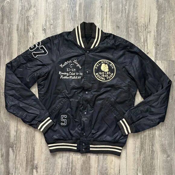 Polo by Ralph Lauren Other - Polo Ralph Lauren Reversible Bomber Jacket Chain Stitched New York Boxing Club M